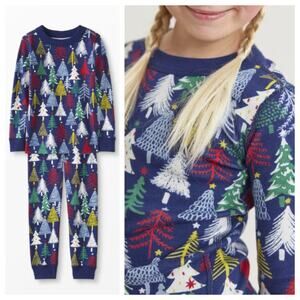Hanna Andersson Kid Holiday Print Long John Pajama Set Size US12
